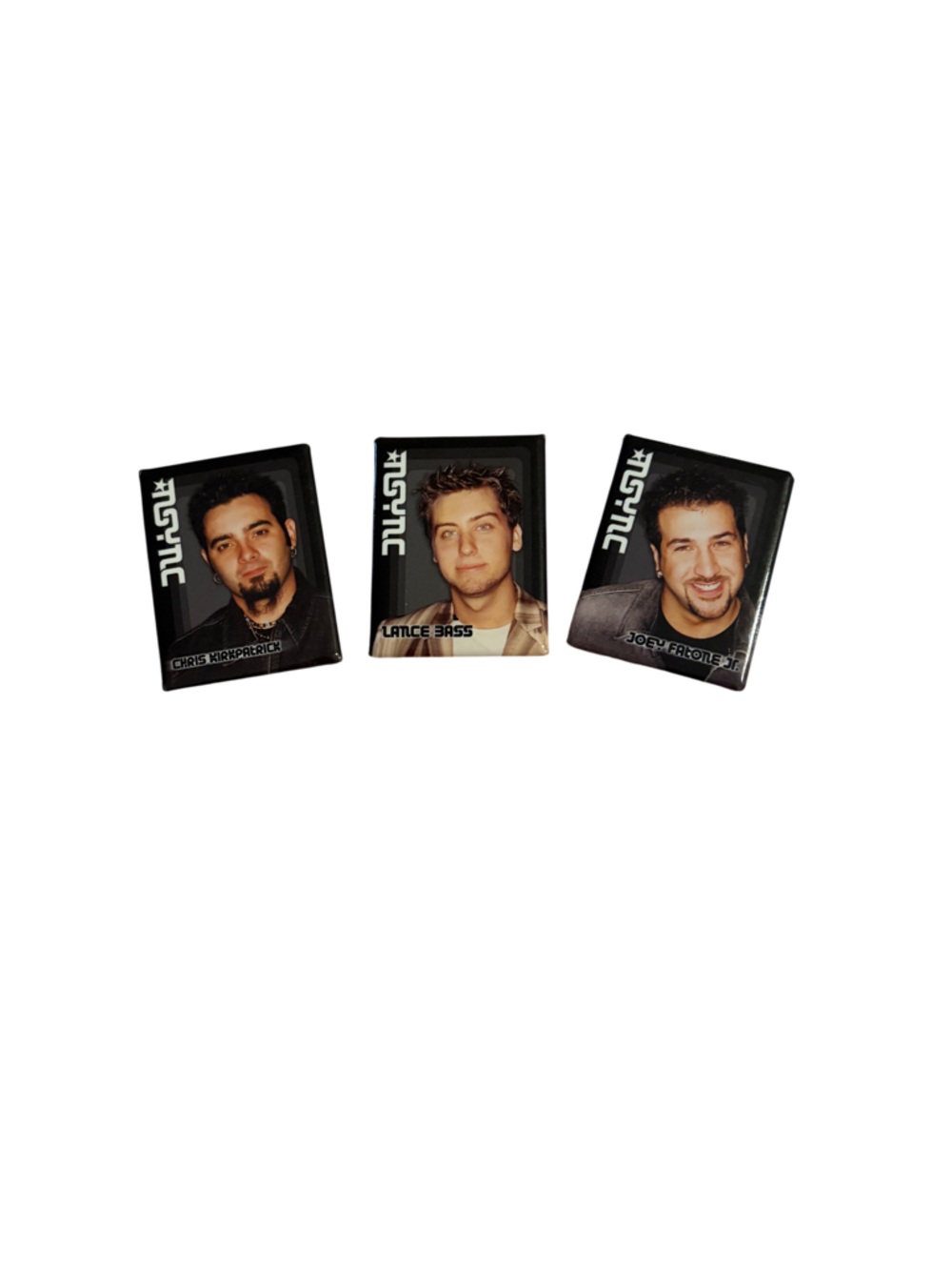 *NSYNC Vintage Member Photo Pin Set of 3 Collectible 90’s Boy Band